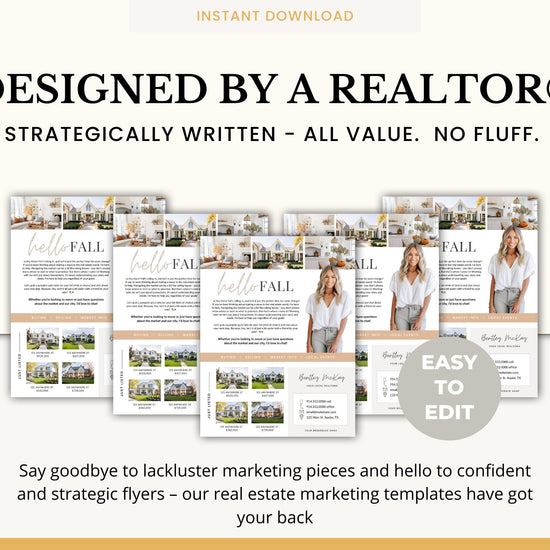 Fall Real Estate Flyer | Real Estate Marketing | Canva Template | Real Estate Template | Autumn | Real Estate Post | Pumpkin Spice | Card