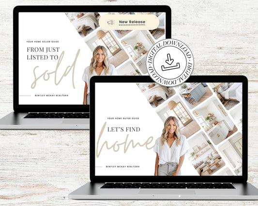 Real Estate Seller Guide & Home Buyer Guide Bundle | Presentation Slides | Real Estate Marketing | Home Seller Guide | CMA Packet | Canva