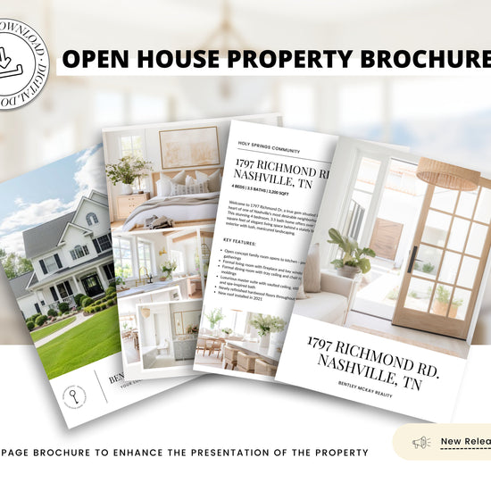 Real Estate Brochure | Property Brochure | Open House Brochure | For Sale Flyer | Listing Flyer | Real Estate Marketing | Brochure Template