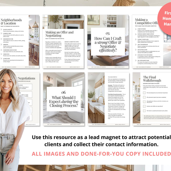 First-Time Home Buyer Handbook | Buyer Packet | Real Estate Marketing | Real Estate Canva Template | Buyer Roadmap | First-Time Home Buyer