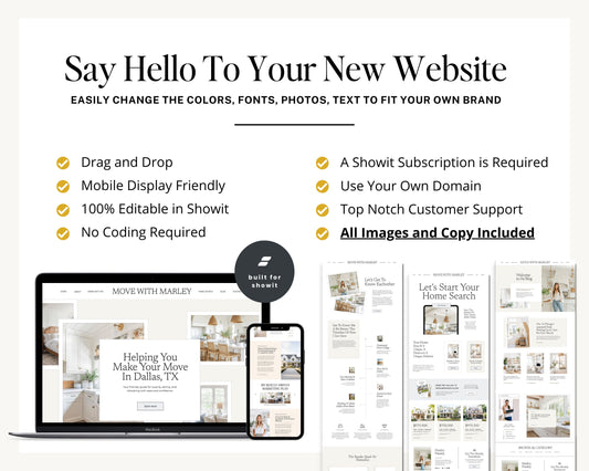 Real Estate Showit Website | Real Estate Agent Website Template | Showit Website Template | Website for Real Estate Marketing | Real Estate