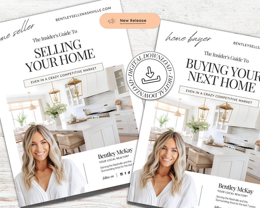 Ultimate Real Estate Guide Bundle | Home Buyer & Seller Guides | NAR Settlement | 41 Editable Canva Pages | Buyer and Seller Lead Magnets