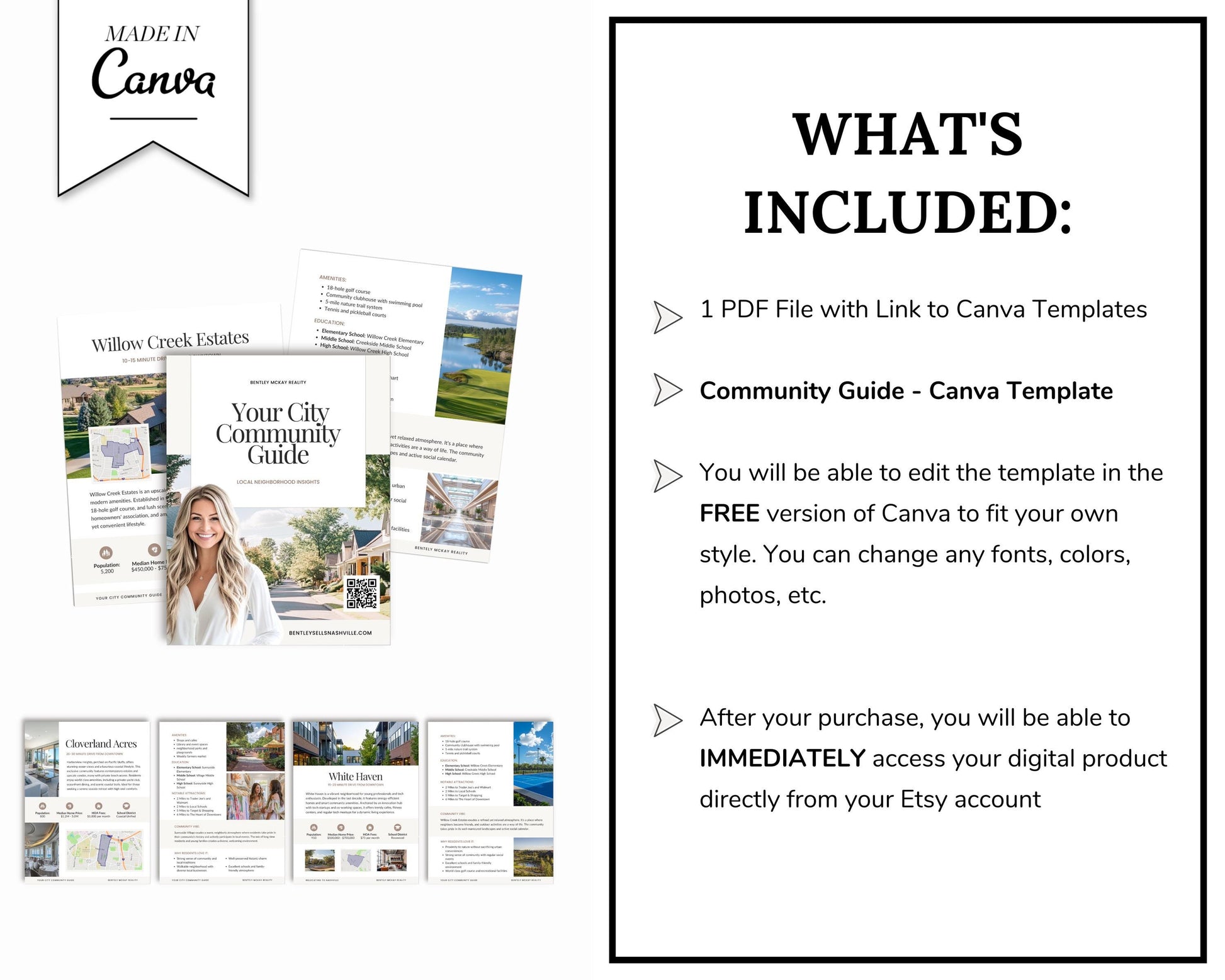 Local Community Guide | Neighborhood Guide | Real Estate Local Guide Template | Real Estate Community Guide | Community City Guide | Canva