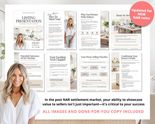 Real Estate Listing Presentation | NAR Settlement | Real Estate Marketing | Real Estate Canva Template | Listing Consultation | Home Seller