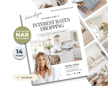 Interest Rates Dropping Home Buyer Guide | Buyer Agent Guide | NAR Settlement | Buyers Agent Commission | Real Estate Market Changing |Canva