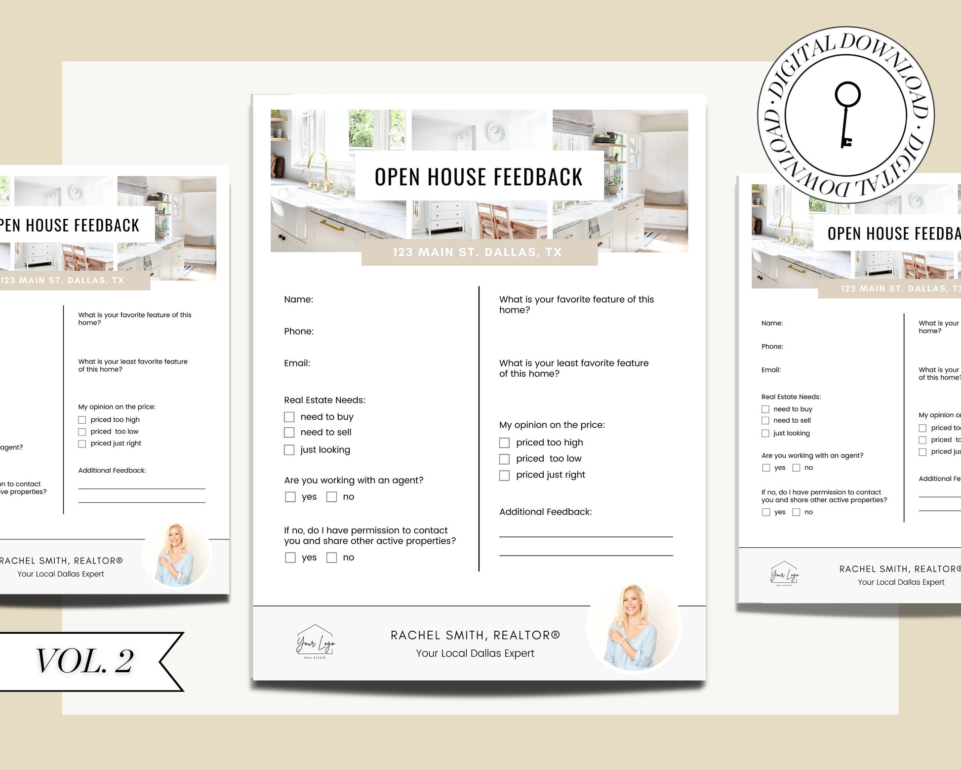 Open House Feedback Sheet | Agent Marketing Materials | Open House Sign In | Listing Presentation | Seller Guide | Buyer Guide | Vol 2