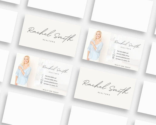 Real Estate Business Card Canva Template | Two-Sided | Real Estate Business Card | Entrepreneur | Interior Designer | Photographer | Vol 4