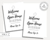 Printable Open House Real Estate Welcome Sign | Real Estate Open House Flyer | Open House Sign In | Open House Template | Canva Template