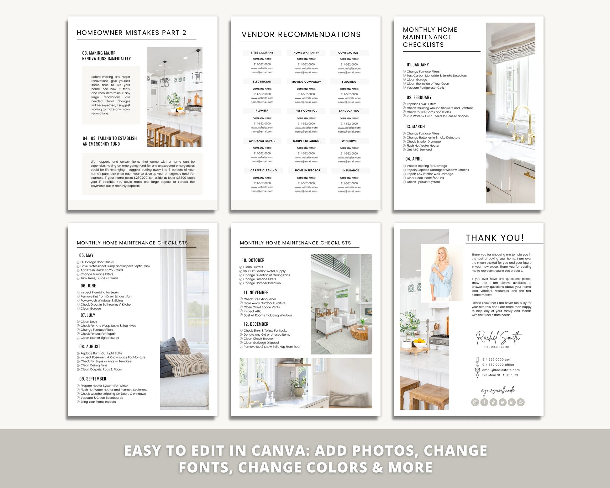 Real Estate Client Closing Guide Exit Packet | New Home Binder | Buyer Packet | Real Estate Marketing |Real Estate Home Buyer Canva Template