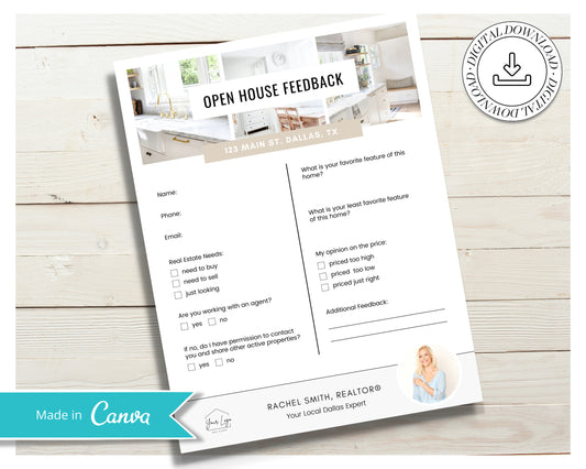 Open House Feedback Sheet | Agent Marketing Materials | Open House Sign In | Listing Presentation | Seller Guide | Buyer Guide | Vol 2