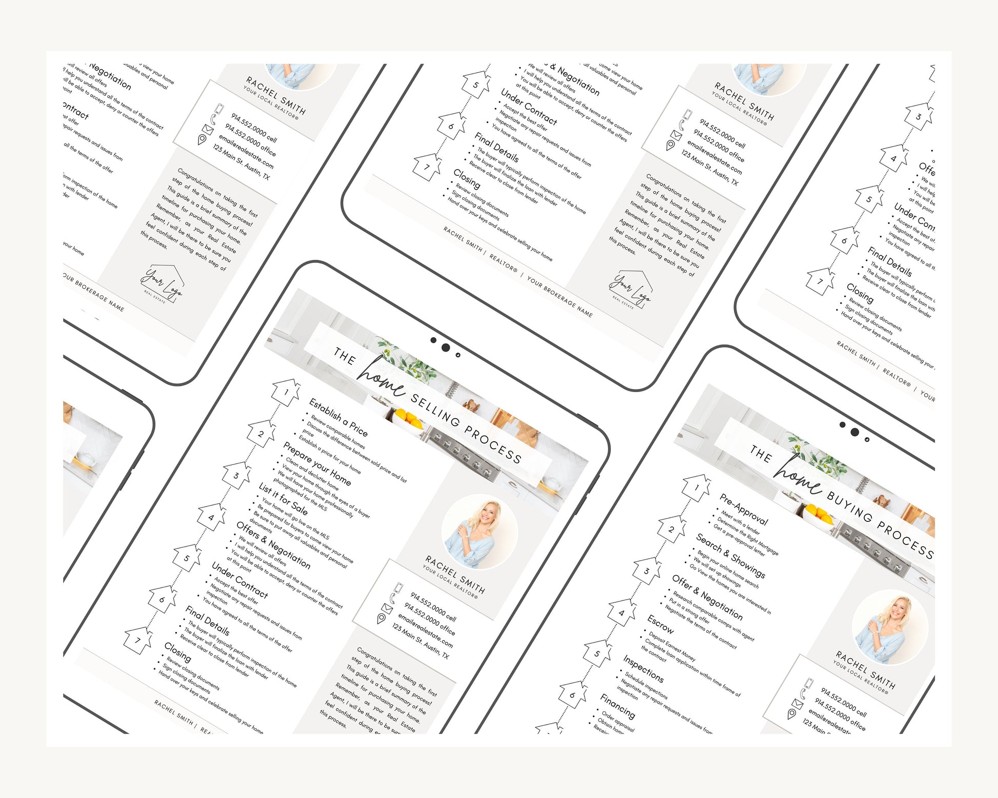 Home Seller Roadmap Guide | Buyer Roadmap Guide | Seller Flyer | Home Buying Timeline | Modern Marketing | Canva Template | Sell | Buy