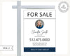 Real Estate Yard Sign Template | For Sale Yard Sign | Customizable For Sale Signage | Canva Template | Canva Template | Modern For Sale Sign