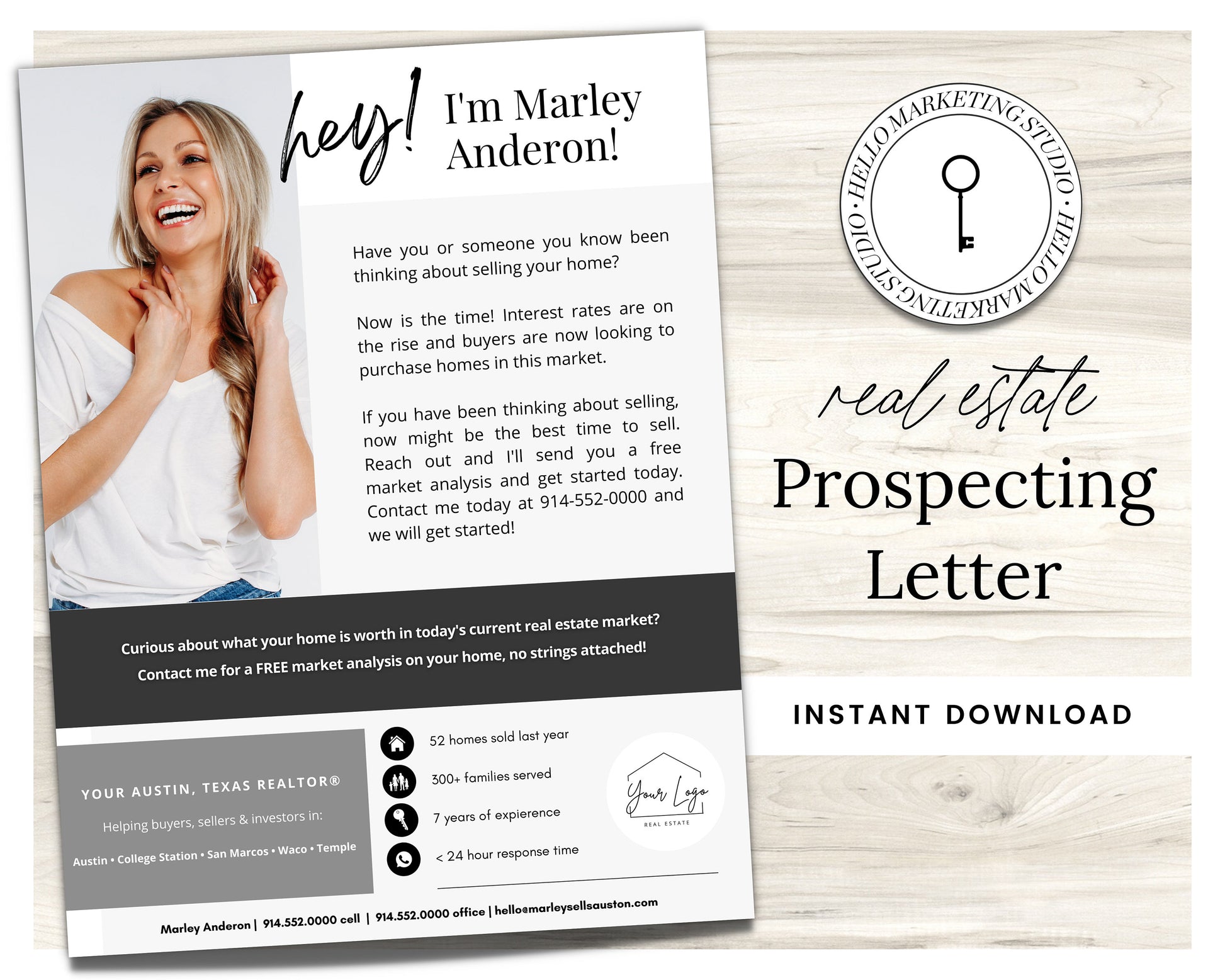 Real Estate Prospecting Flyer | Interest Rates Increase | Real Estate Marketing | Canva Template | Real Estate Template | New Agent Flyer