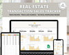 Real Estate Transaction Tracker | Real Estate Sales Tracker | Income Statement | Real Estate Goal Tracker | Income Tracker | Bookkeeping