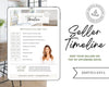 Seller Listing Timeline of Events | Seller Packet | Seller Flyer | Real Estate Marketing Material | Modern Marketing | Canva Template