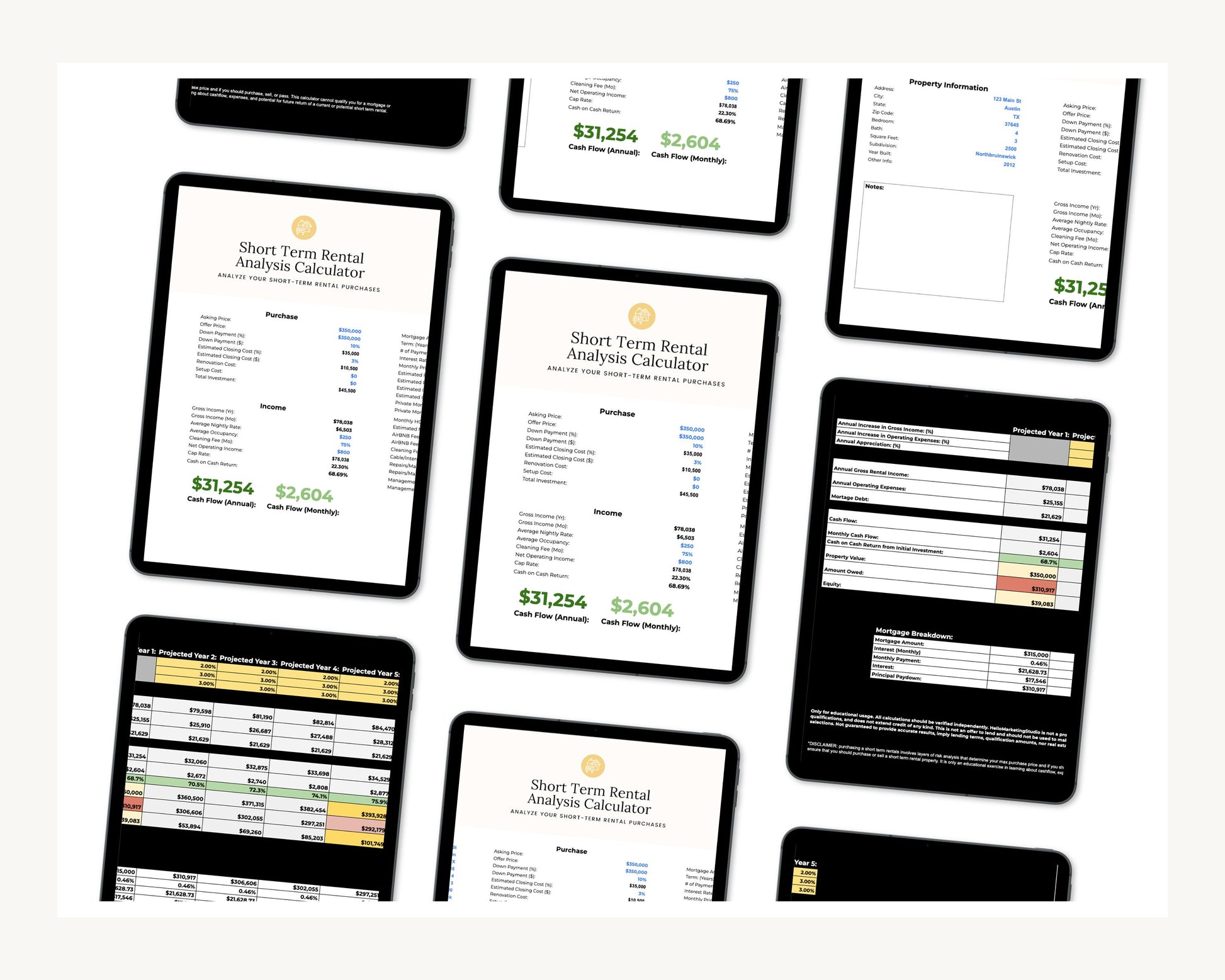 Short-Term Rental Analysis Calculator Tracker | Rental Tracking Spreadsheet | Rental Management | Rental Bookkeeping | Google Sheets | Rent