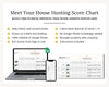 House Hunting Score Chart | House Hunting Schedule | Home Buyer Ranking System | Real Estate Marketing | Google Sheets | Home Buying System