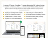 Short-Term Rental Analysis Calculator Tracker | Rental Tracking Spreadsheet | Rental Management | Rental Bookkeeping | Google Sheets | Rent