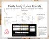 Short-Term Rental Analysis Calculator Tracker | Rental Tracking Spreadsheet | Rental Management | Rental Bookkeeping | Google Sheets | Rent