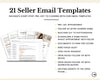 21 Seller Email Template | Real Estate Agents | Home Seller | Email Templates | Pre-List to Closing | Real Estate Email System | Seller