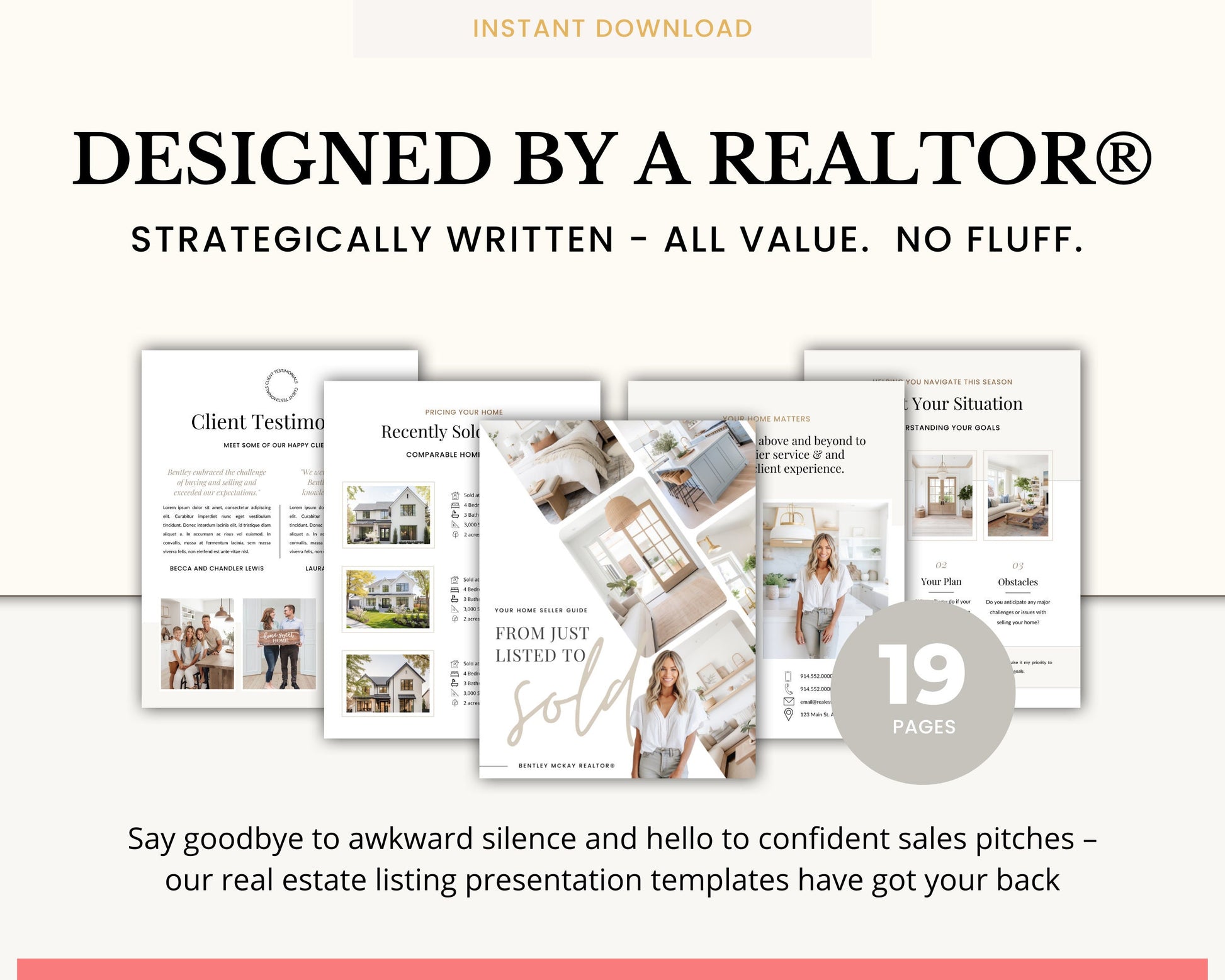 Real Estate Listing Presentation | Real Estate Marketing | Home Seller Guide | Listing Packet | CMA Packet | Prelisting Packet Canva | Buyer