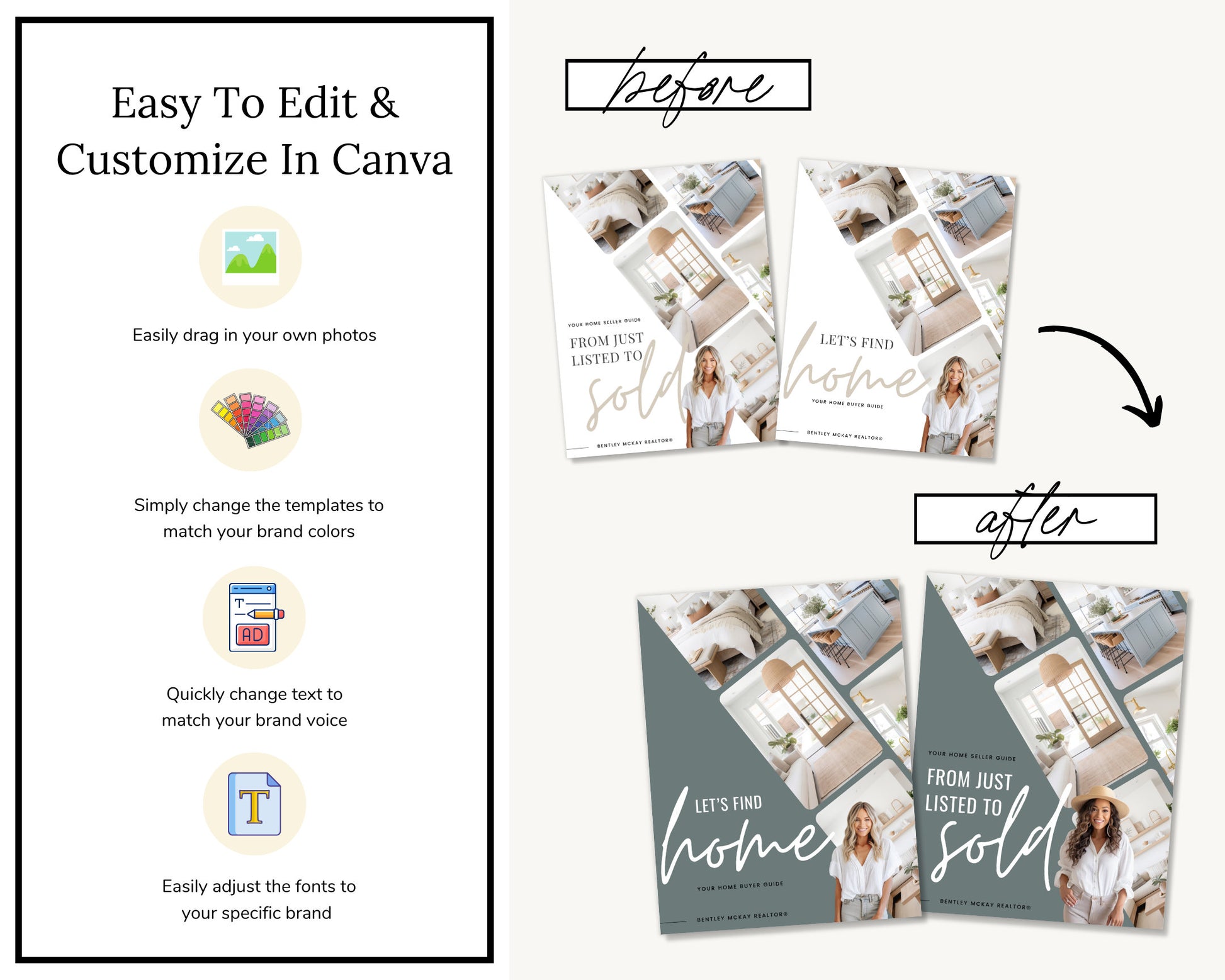 Real Estate Seller Guide & Home Buyer Guide Bundle | Real Estate Marketing | Home Seller Guide | CMA Packet | Listing Presentation | Canva