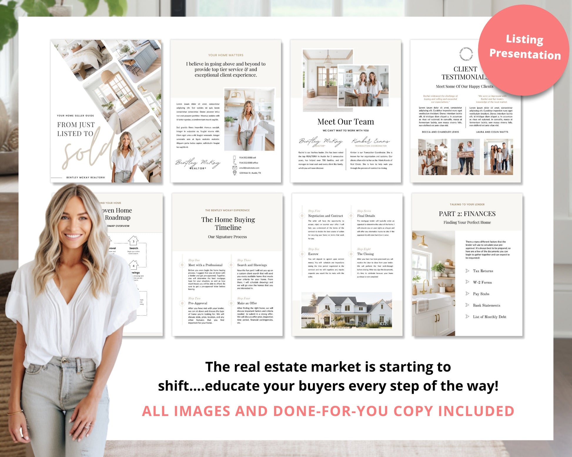 Real Estate Seller Guide & Home Buyer Guide Bundle | Real Estate Marketing | Home Seller Guide | CMA Packet | Listing Presentation | Canva