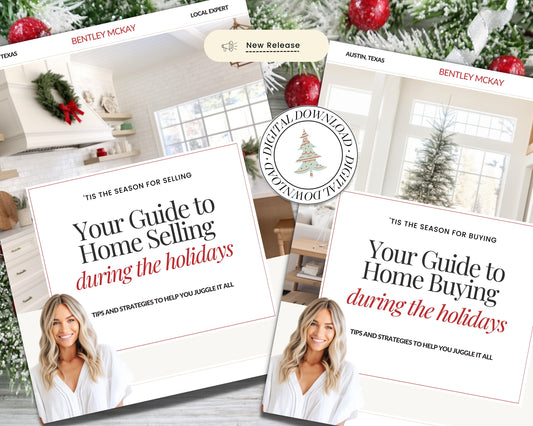 Holidays Real Estate Seller Guide & Home Buyer Guide Bundle | Real Estate Marketing | Home Seller Guide | Lead Magnets | Holiday Lead Generation | Holiday Home Seller and Buyer Lead Magnets