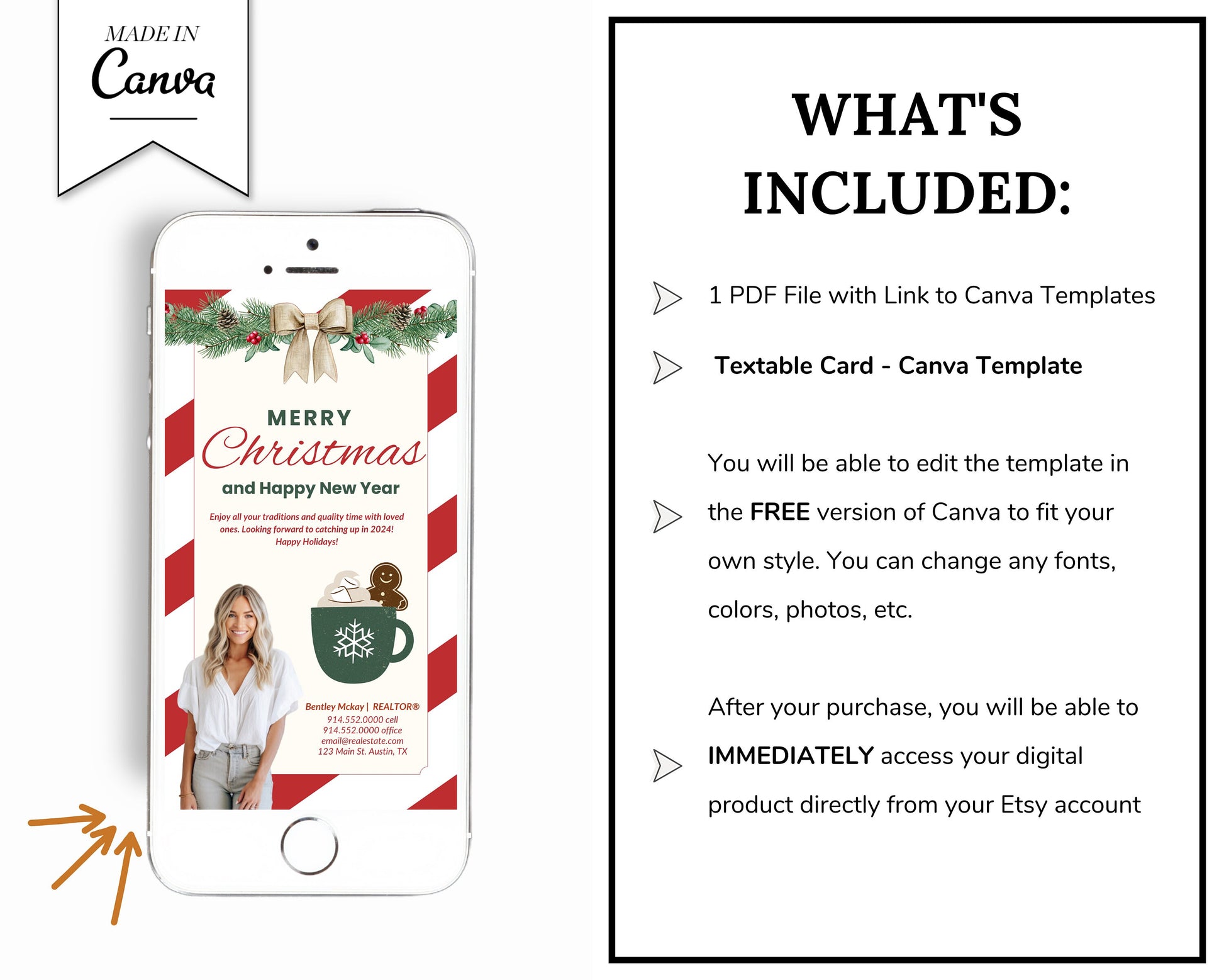 Christmas Real Estate Textable Card